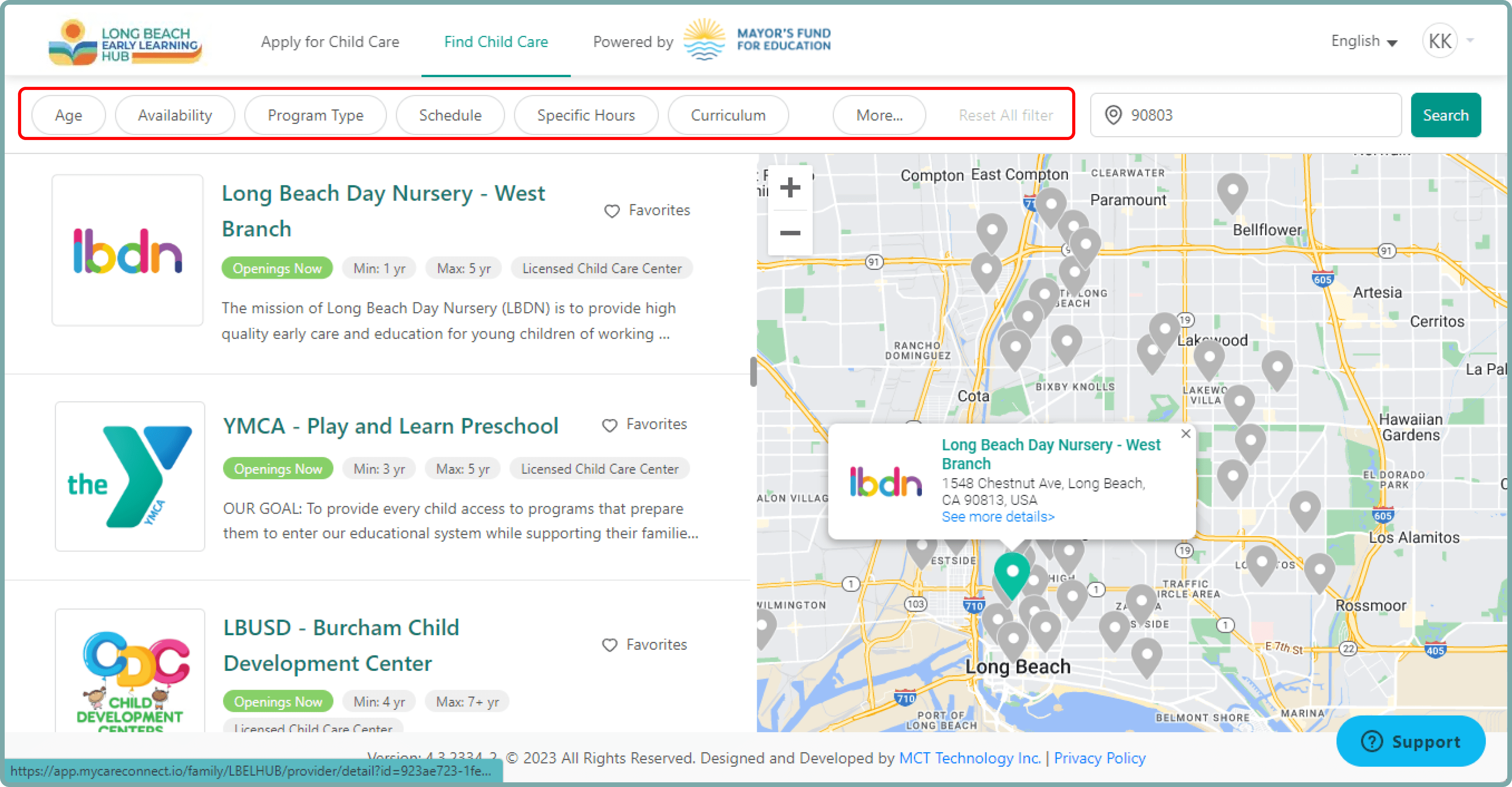 Long Beach Early Learning Hub MyCareConnect Family () How to find