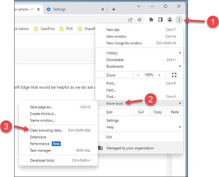 Clearing Browser Cache MealSuite