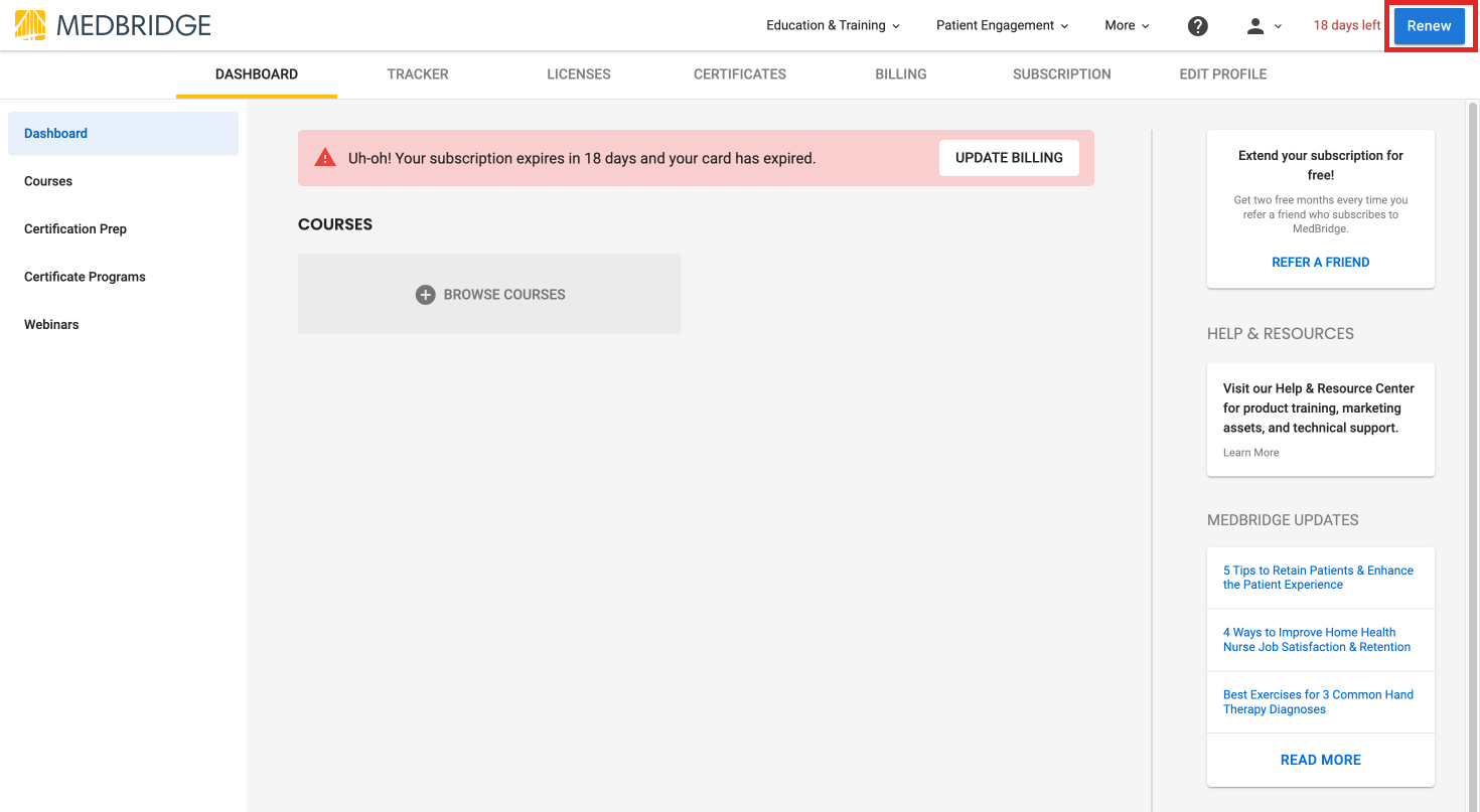 How do I renew my MedBridge subscription? MedBridge Help Center