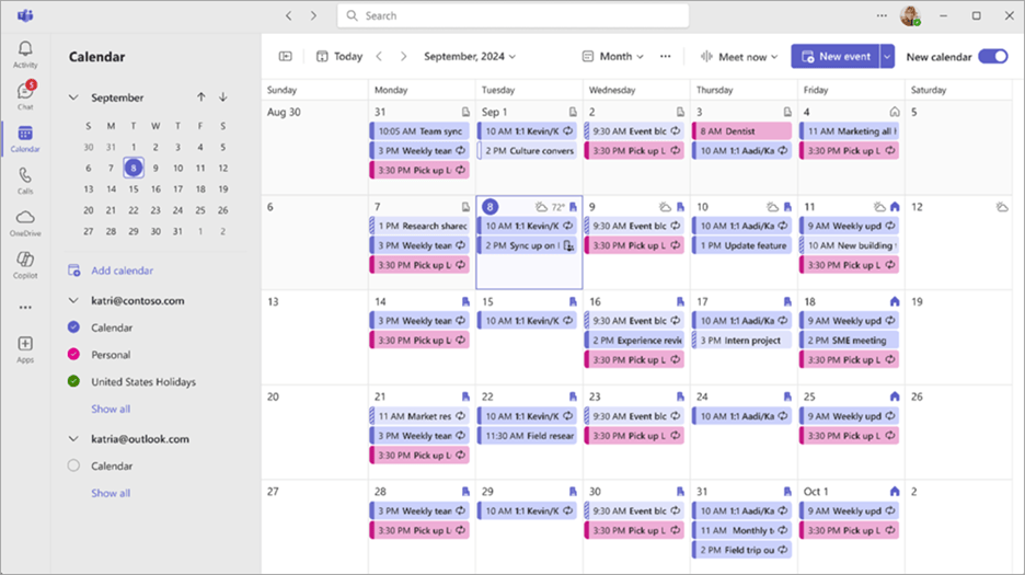 Erste Schritte mit dem neuen Kalender in Microsoft Teams Microsoft
