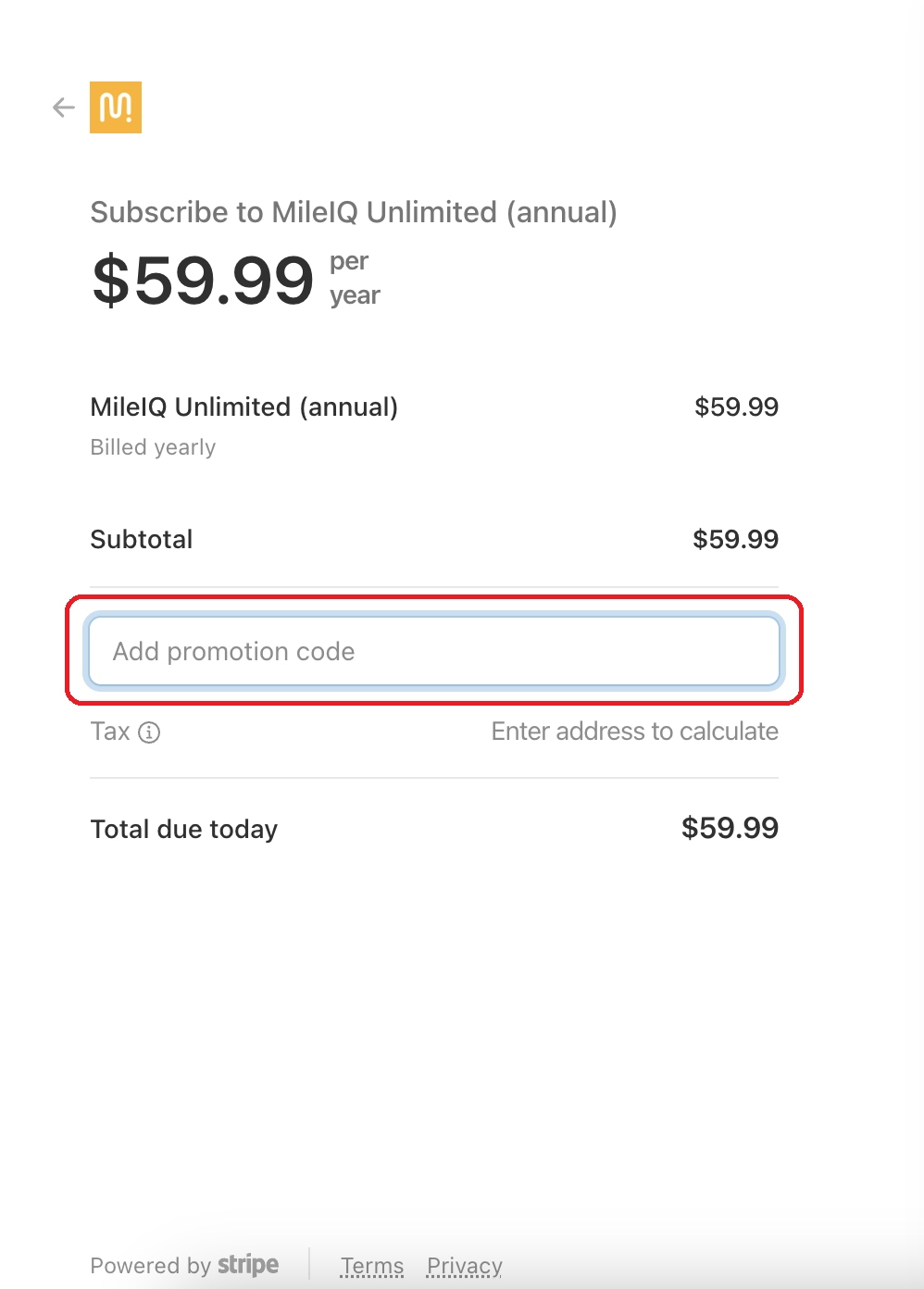 How to redeem a promo code MileIQ