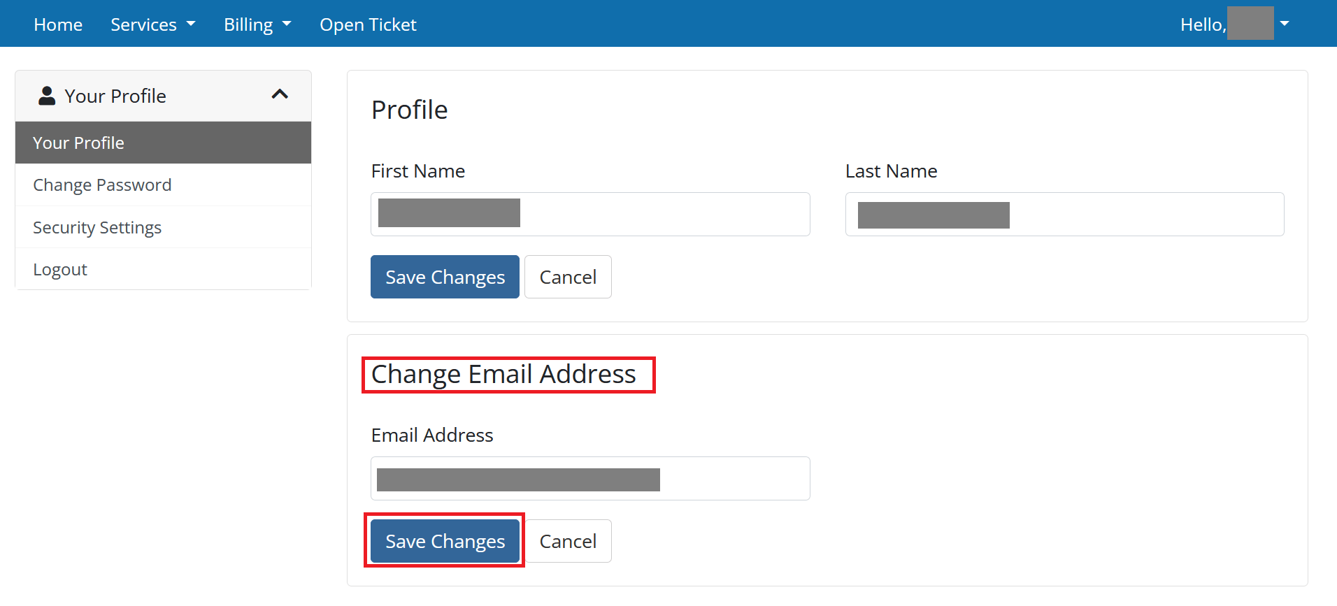 How to Change Subscriber Information and My Page Login Email Address