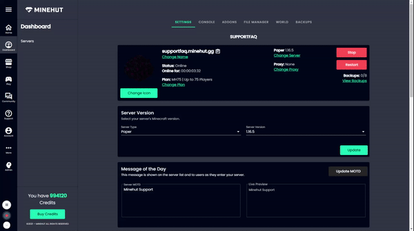 How do I change my server visibility? – Minehut