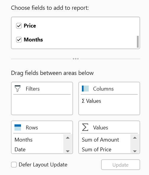 What are Fields in Pivot Tables in MobiSheets MobiSystems