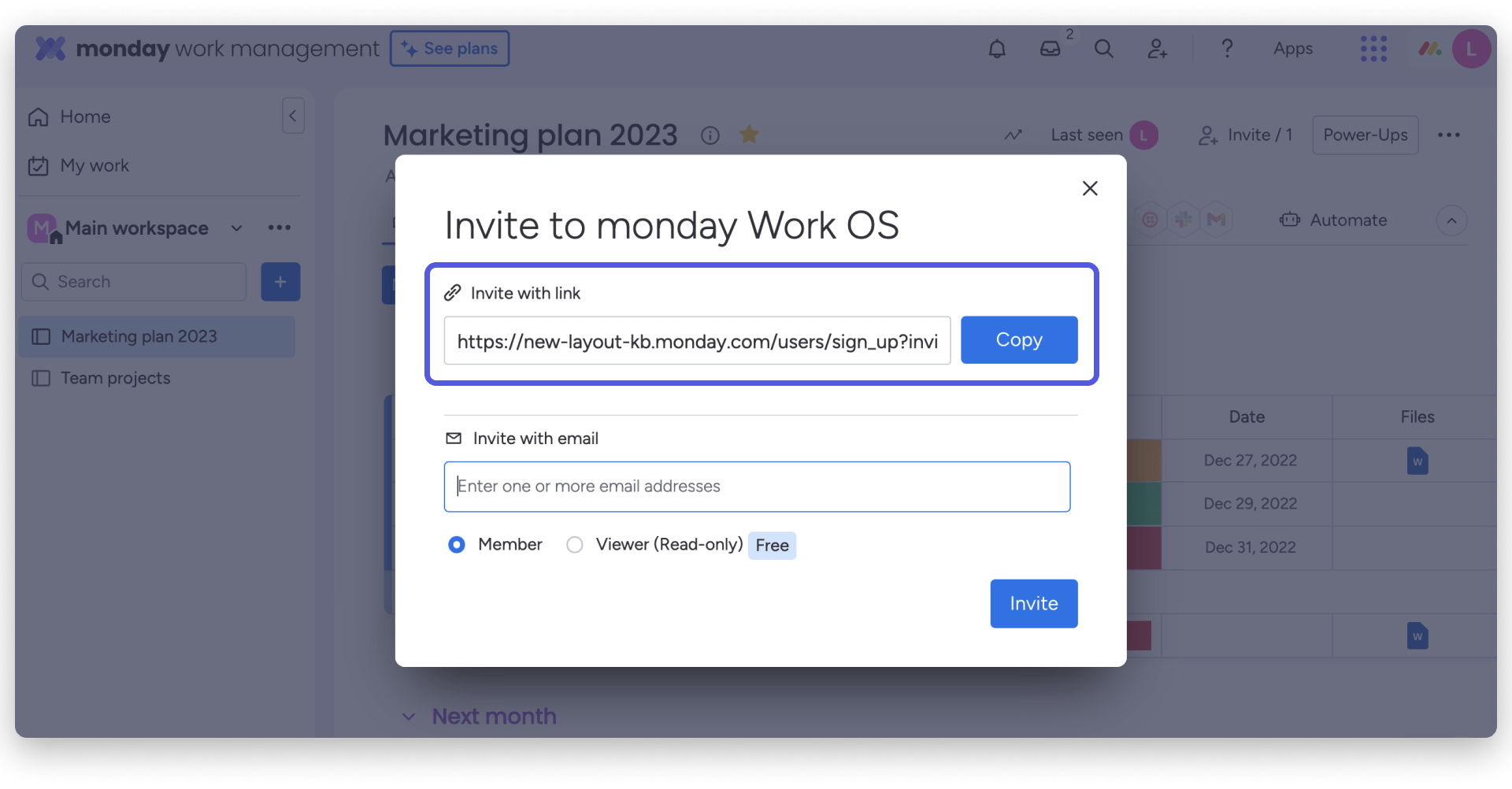 How to invite users to join an account Support