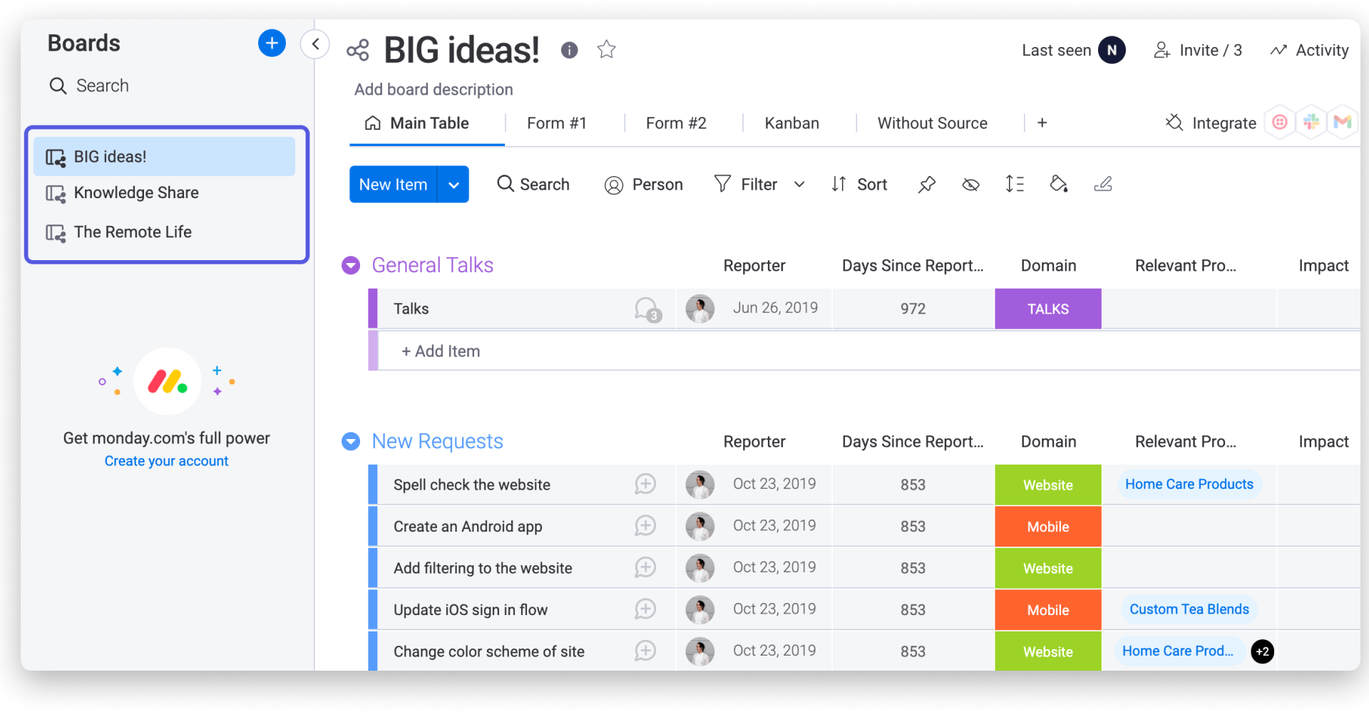 Shareable Boards Support