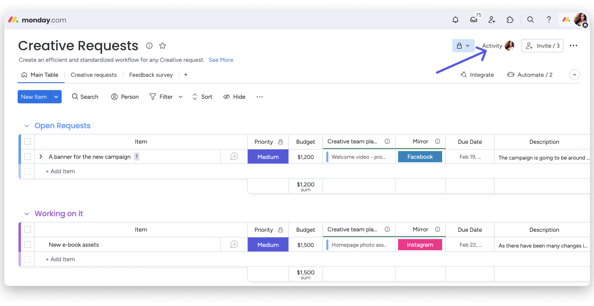 The Activity Log Support