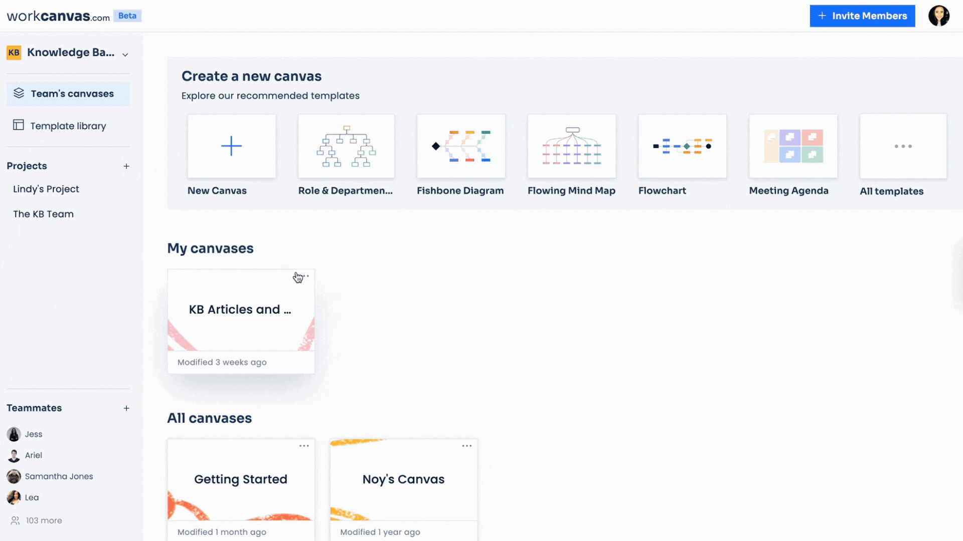 Get started with WorkCanvas Support