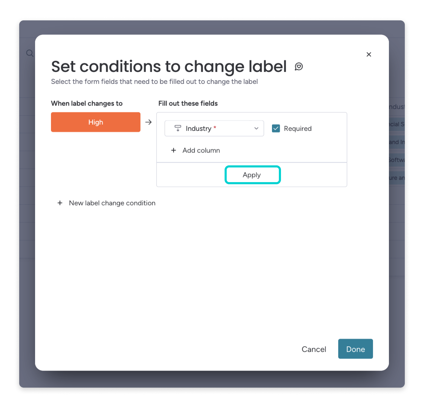 Conditional status changes Support