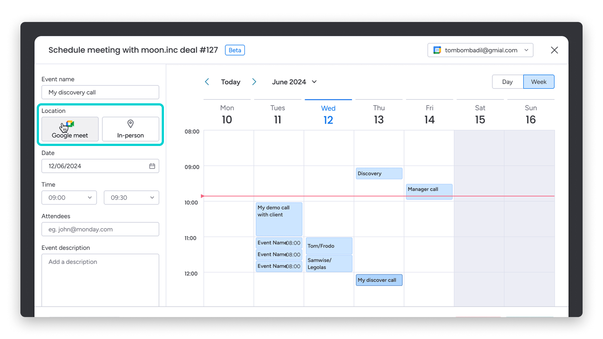 monday CRM Google Calendar Integration Support