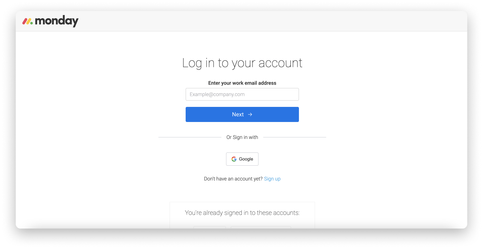 How to log into a account Support