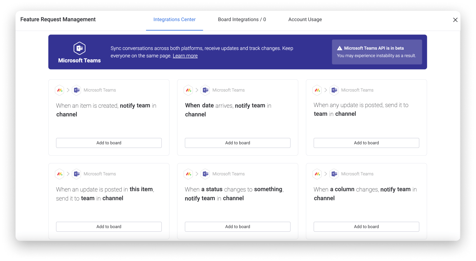 Integración con Microsoft Teams Support