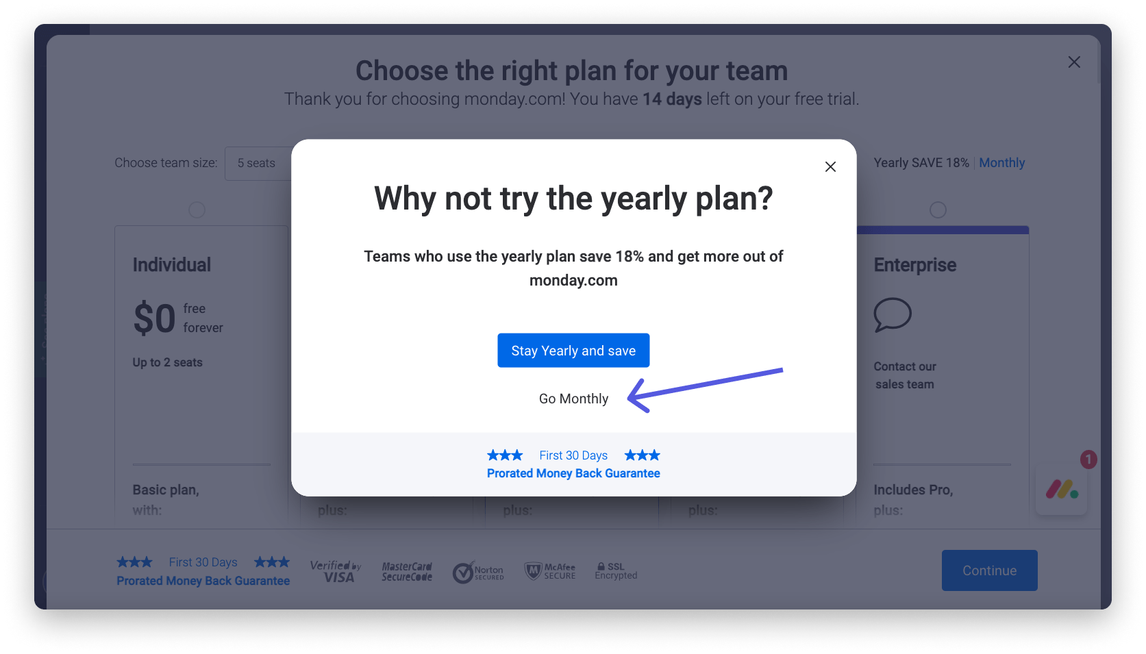 Can I pay monthly? Support