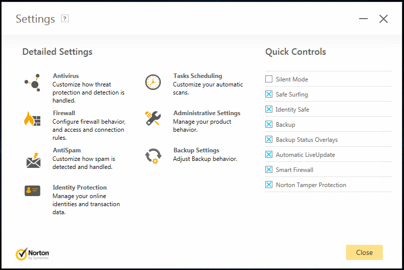 Norton 360 Firewall Settings Option Grayed Out