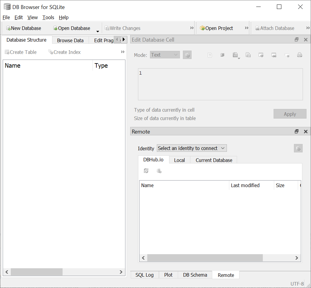DB Browser for SQLite for Microsoft Windows systems