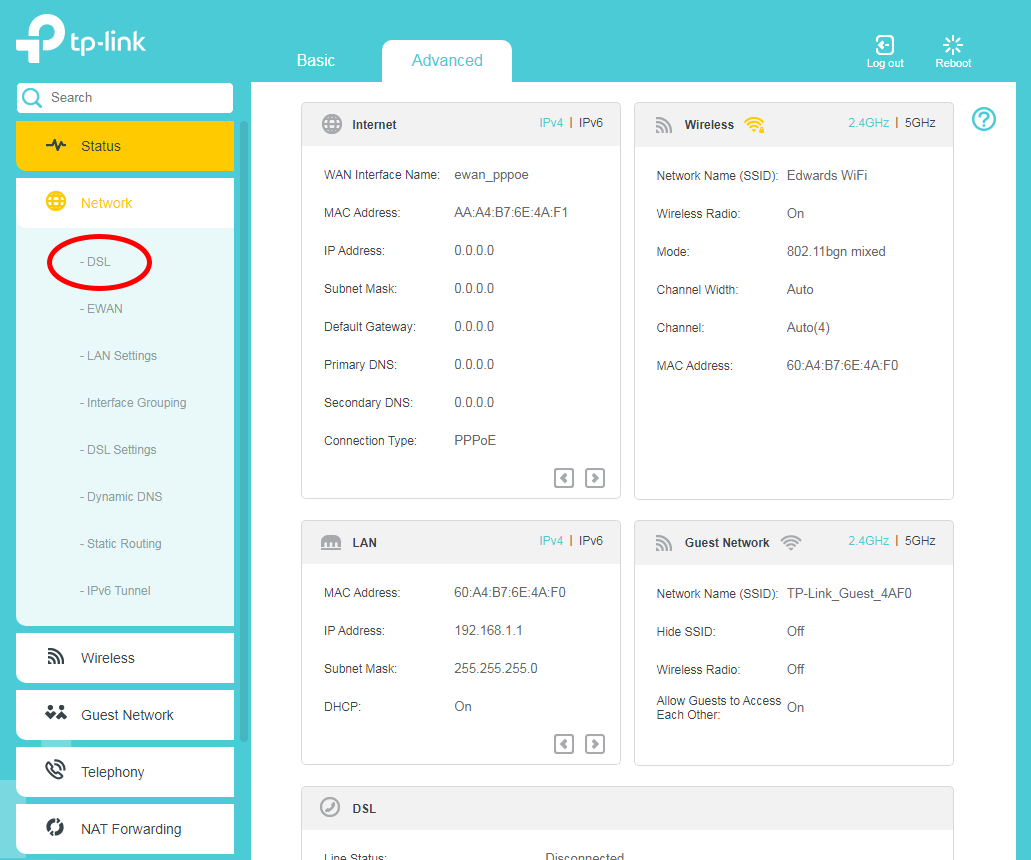 BYO Modem TPLink VR1600v (FTTN) Moose Mobile Support