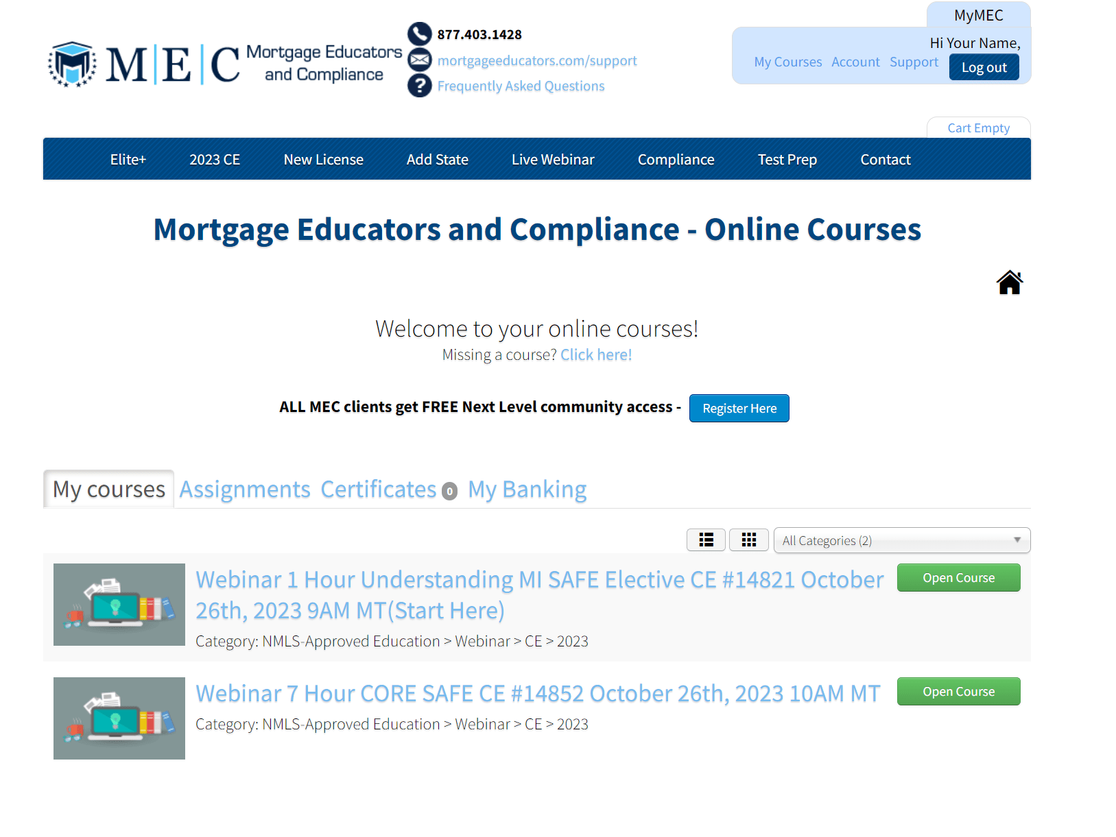 How to Access your inar Mortgage Educators