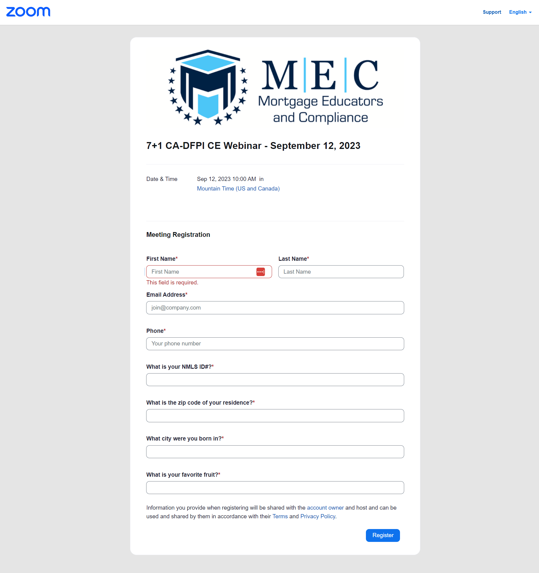 How to Access your inar Mortgage Educators