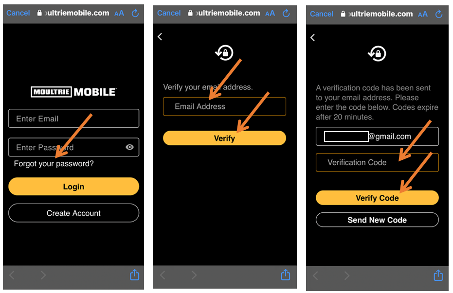 Reset My Password Moultrie Mobile