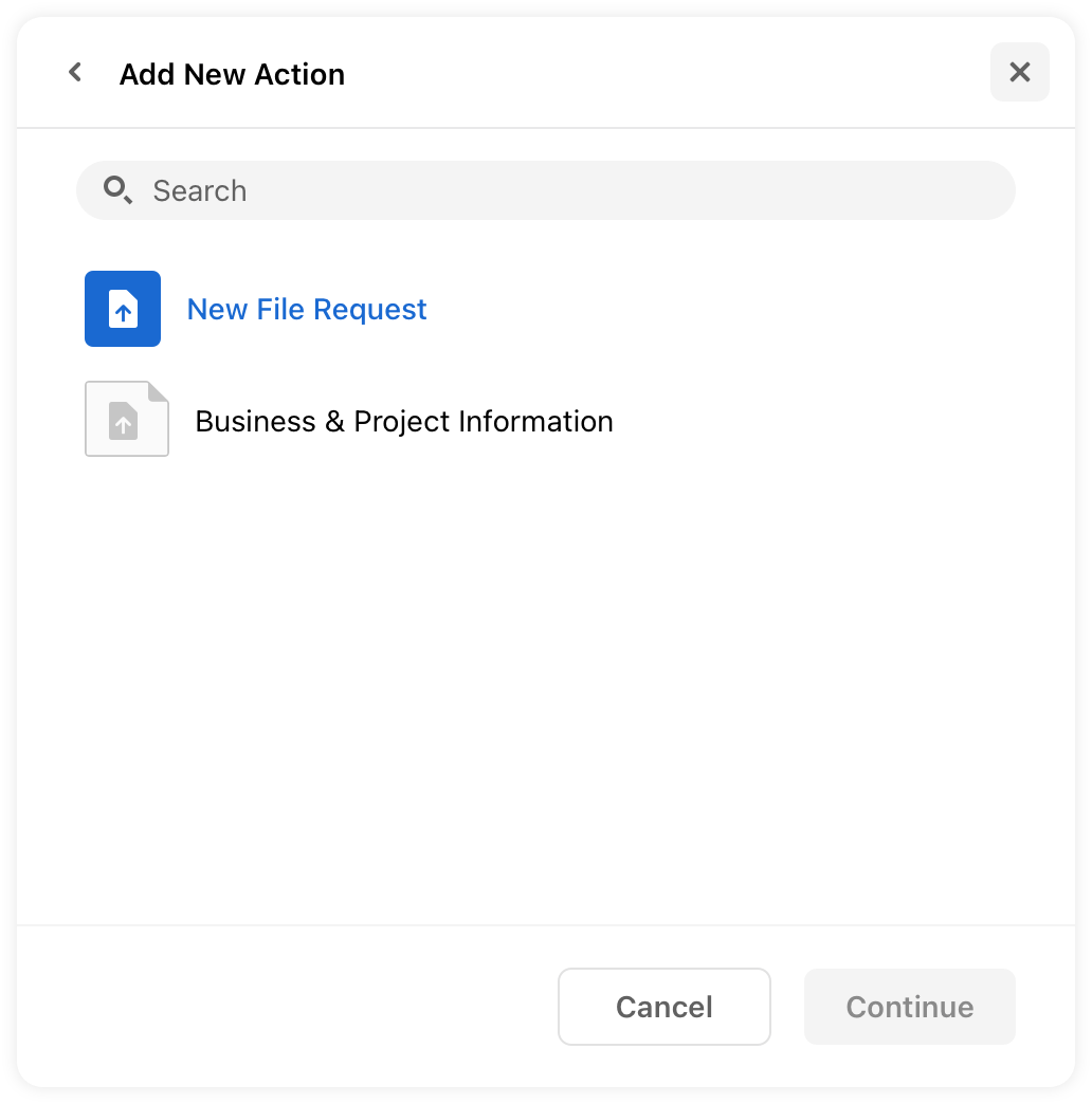 File Request Moxo Support