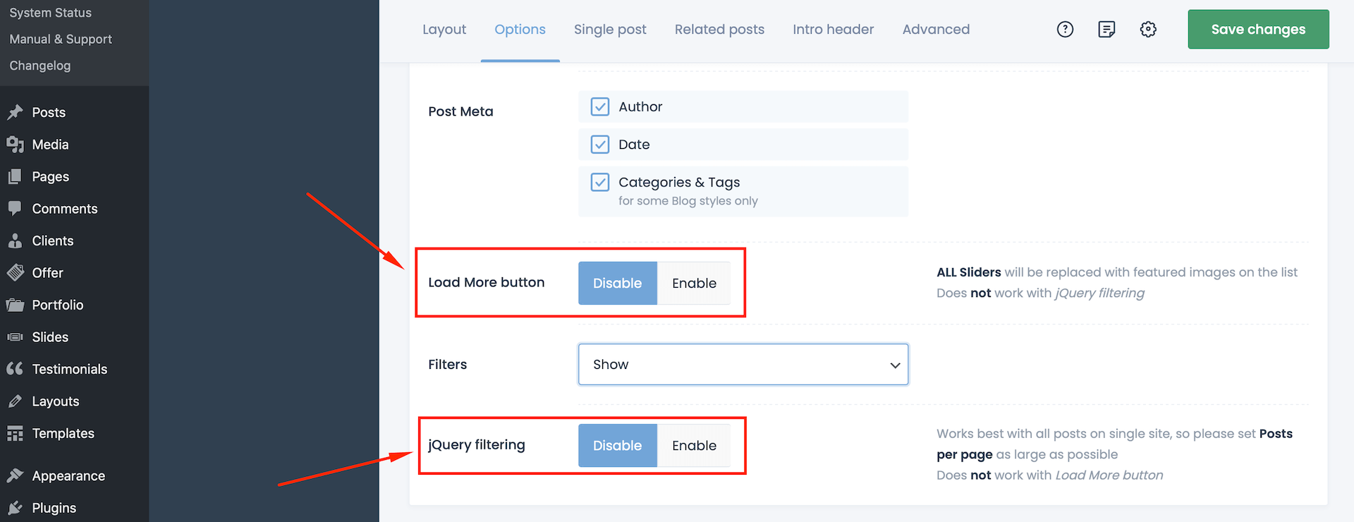Pagination, Load more & jQuery filtering Betheme Support Center