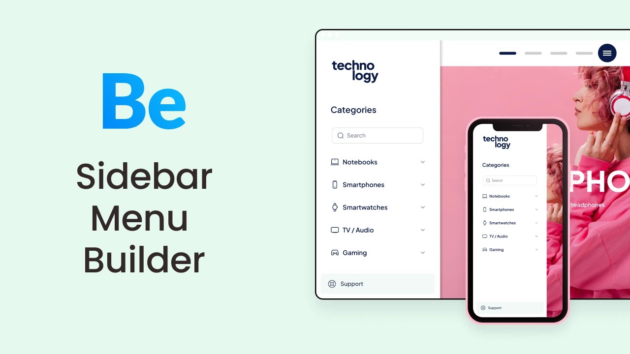 Sidebar Menu & Vertical Header Builder