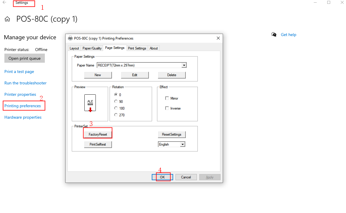 ITPP047 How to reset the printer ? MUNBYN Help Center