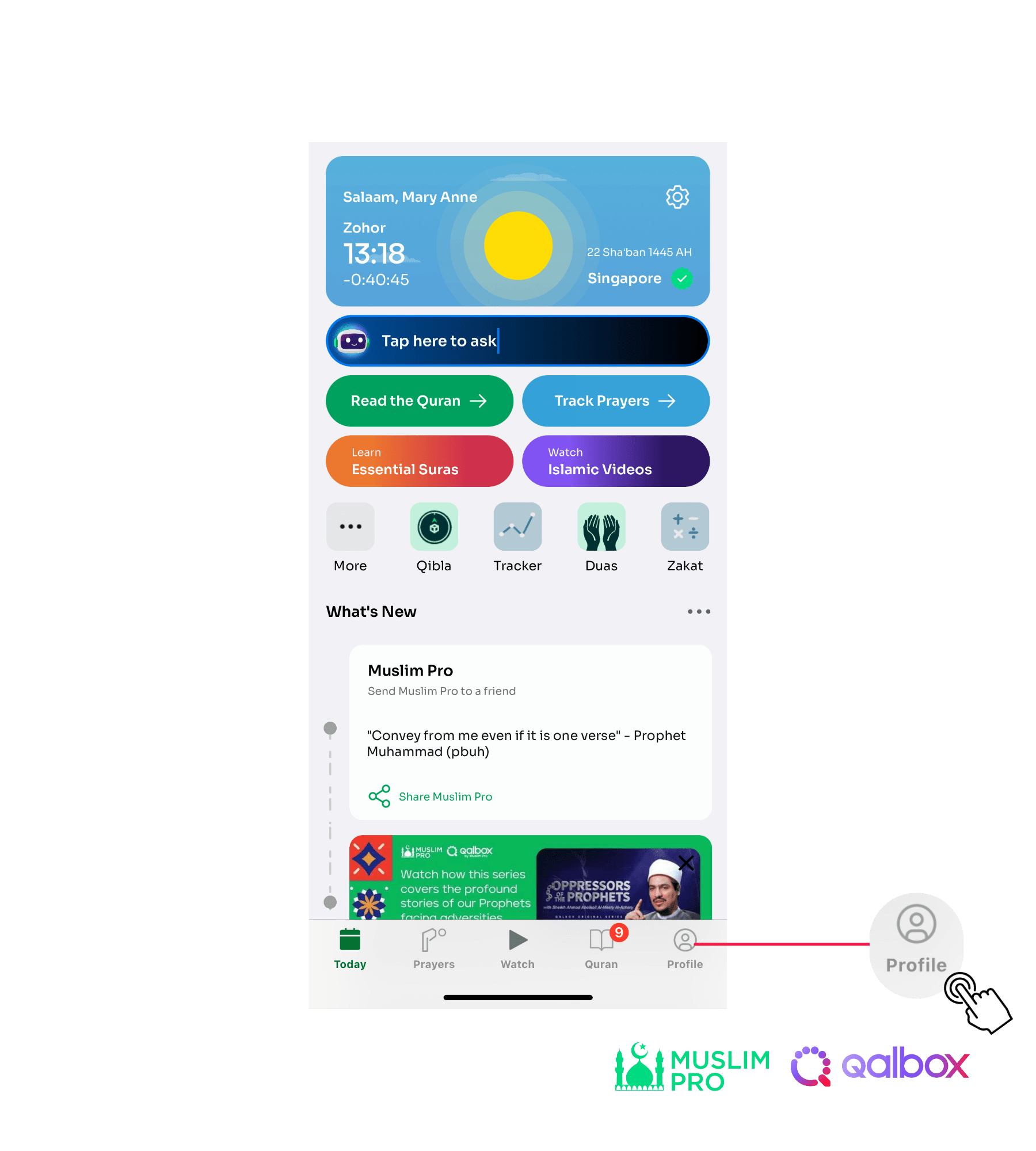 How to log in to Muslim Pro & Qalbox Muslim Pro & Qalbox Help Center