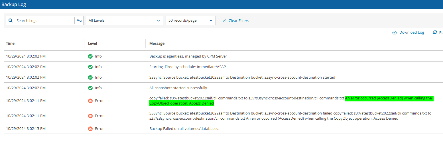 Resolving Access Denied Errors in N2WS S3 Sync (CopyObject or