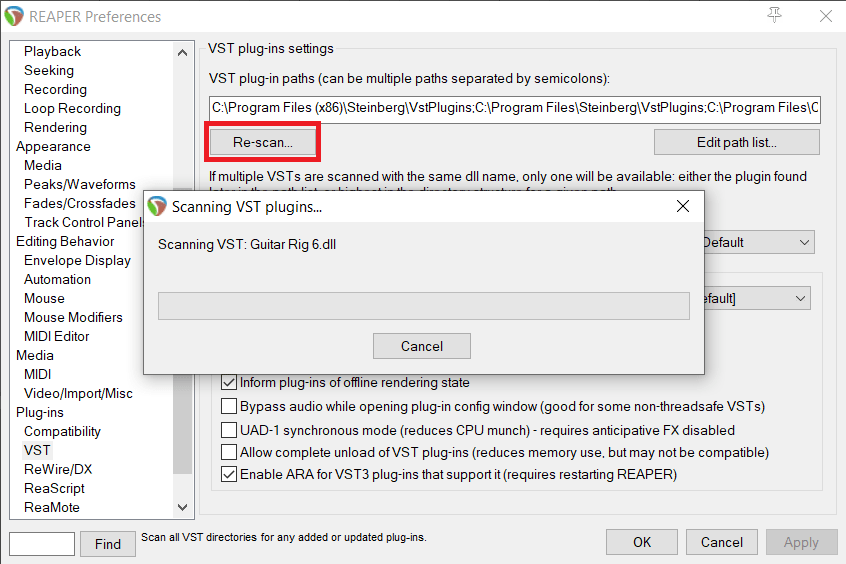 Plugin Administration in Reaper Native Instruments