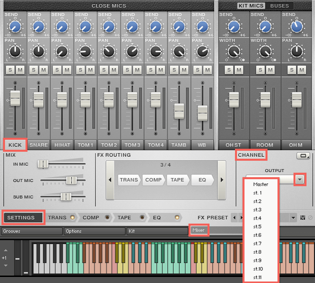 How Can I Use my DRUMMER Product with MultiOutputs in KONTAKT