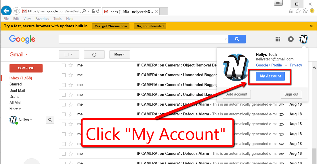 How to set up Gmail email alerts on a Uniview NVR Nelly