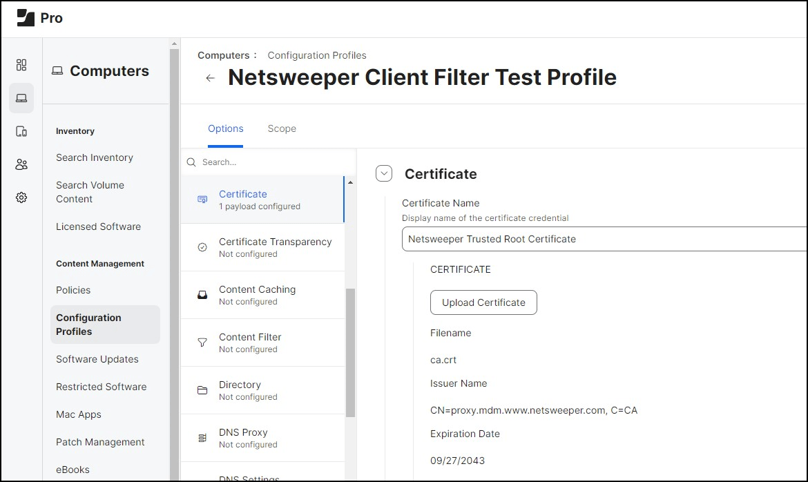 Jamf Configuration Profile Guide Netsweeper