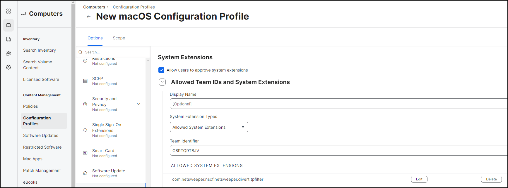 Jamf Configuration Profile Guide Netsweeper