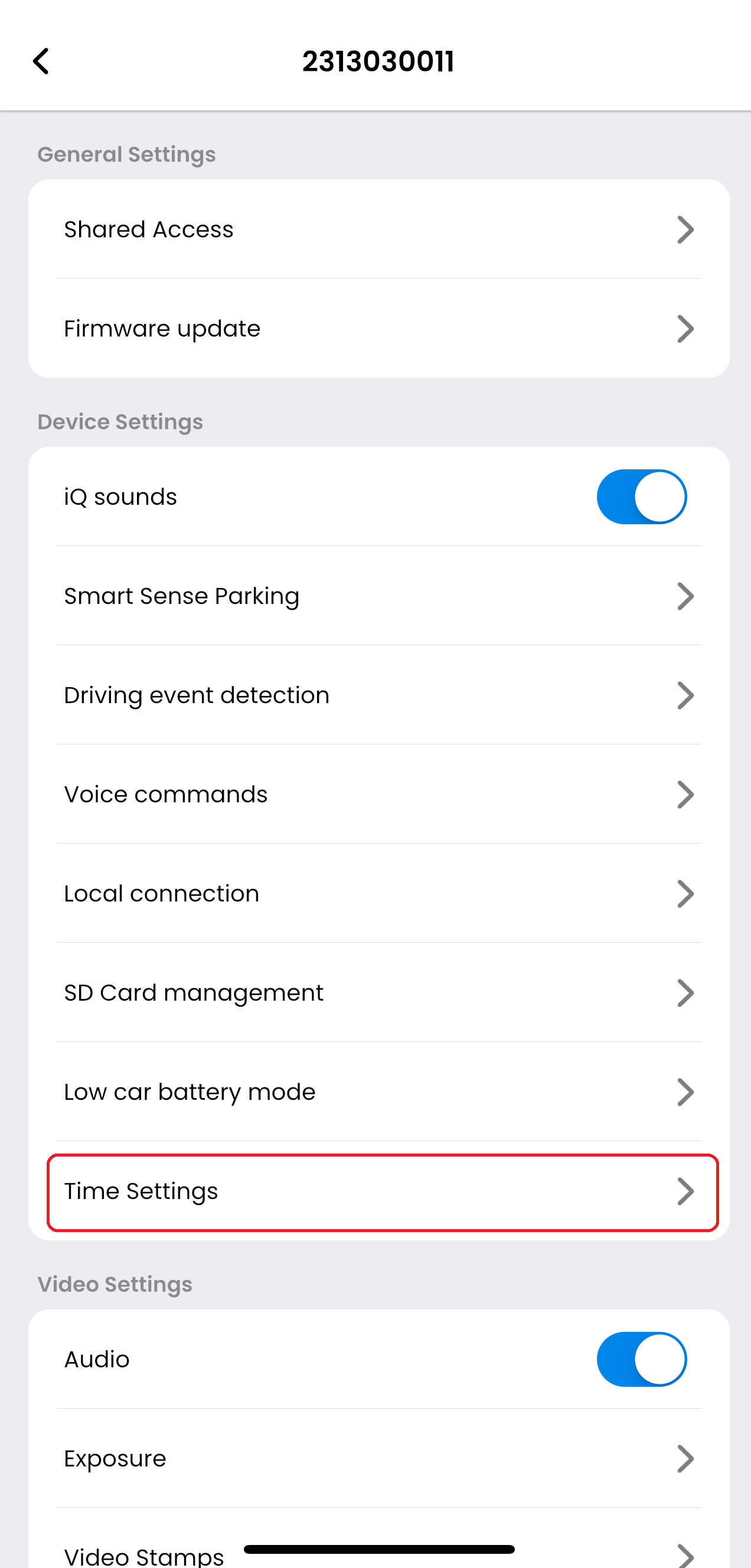 Time Settings Nextbase UK