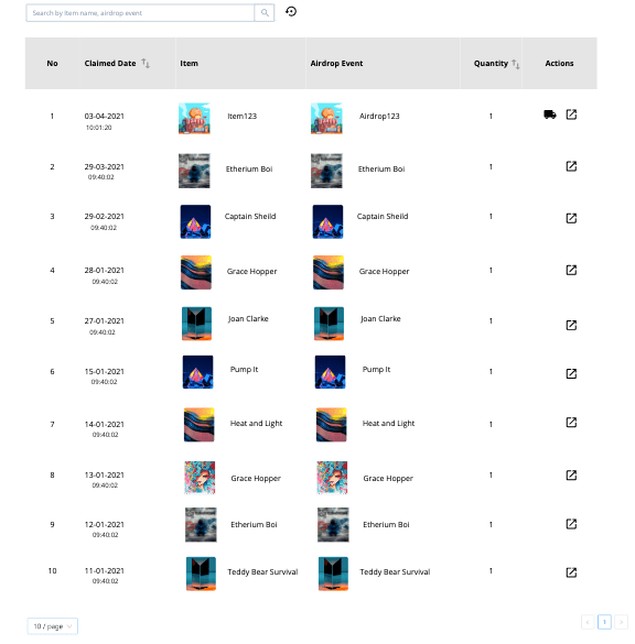 View Airdrop History for Buyer NFTify Support NFT Marketplace The