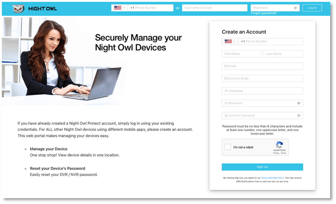 Resetting Your Password NightOwl SP