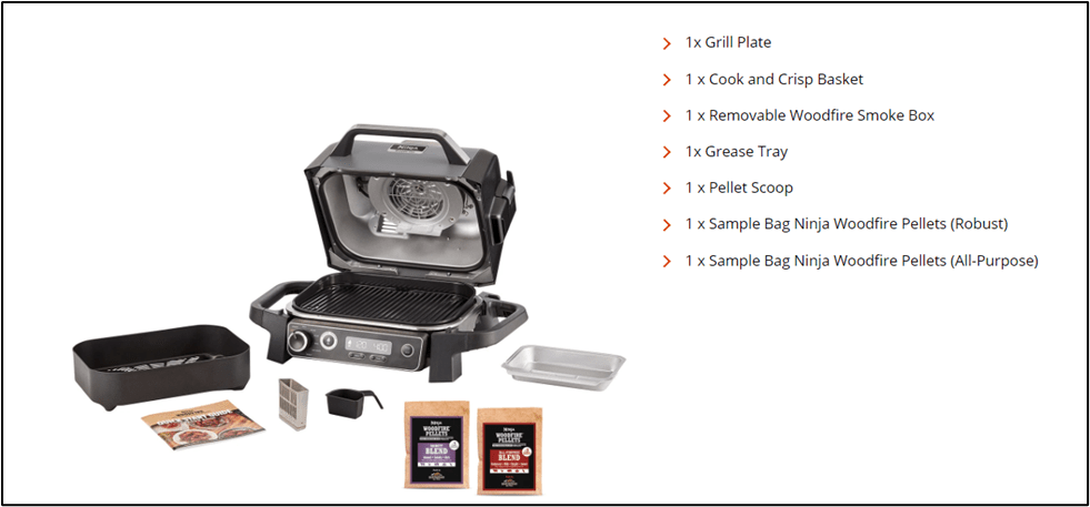 OG701UK Series Ninja® Woodfire Electric BBQ Grill & Smoker - What's in