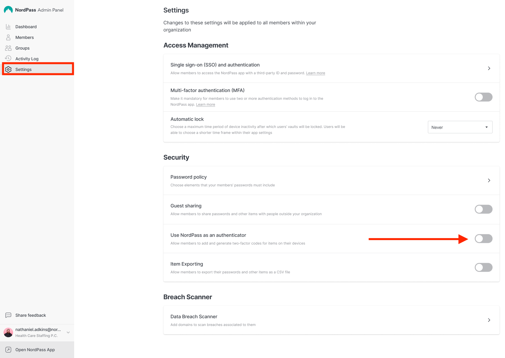 How to set up NordPass Authenticator for your organization NordPass