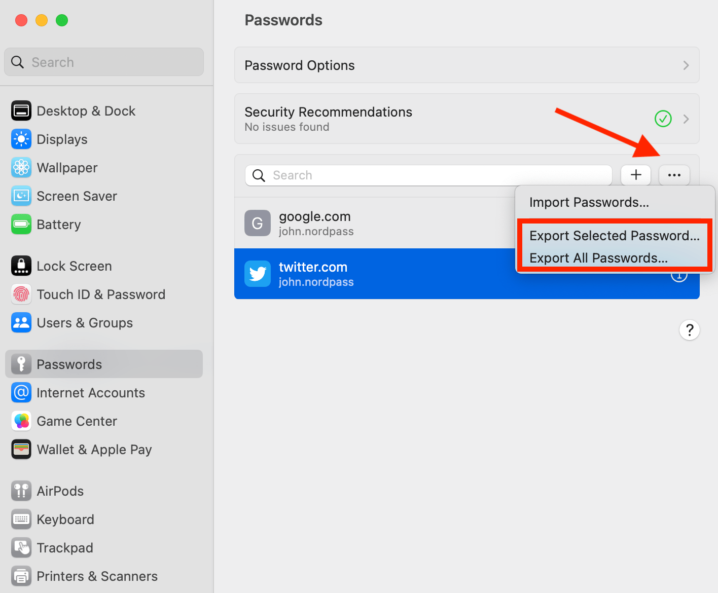 How to export passwords from iCloud Keychain? NordPass