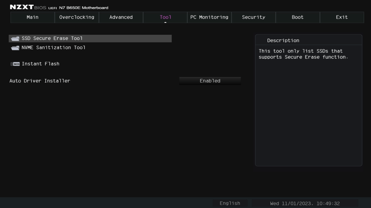 Guia UEFI/BIOS do NZXT N7 B650E - Visão geral – NZXT Support Center