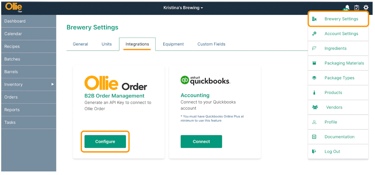 How to SetUp Ollie Ops / Ollie Order Integration Ollie Order Knowledge Base