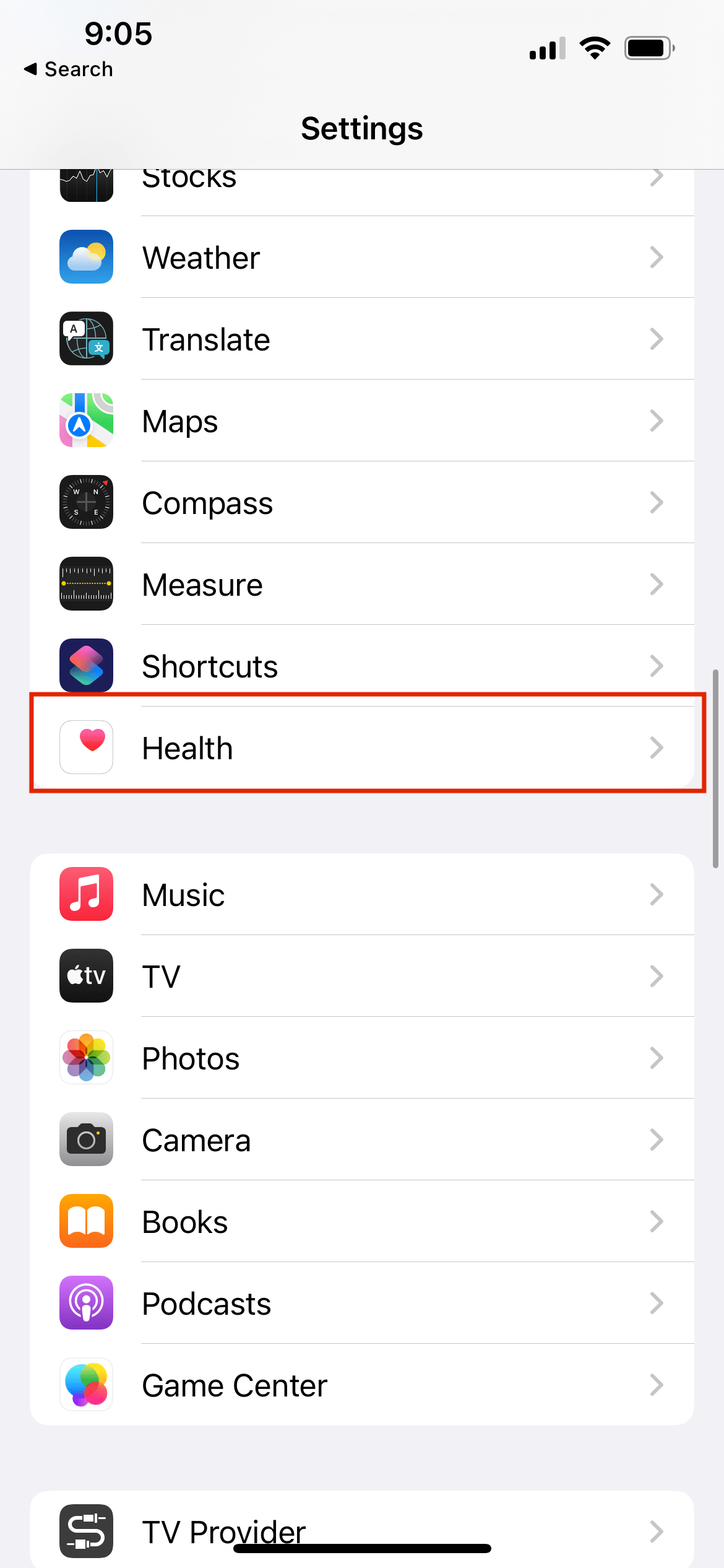 How do I turn on step tracking for iPhones using the Health app