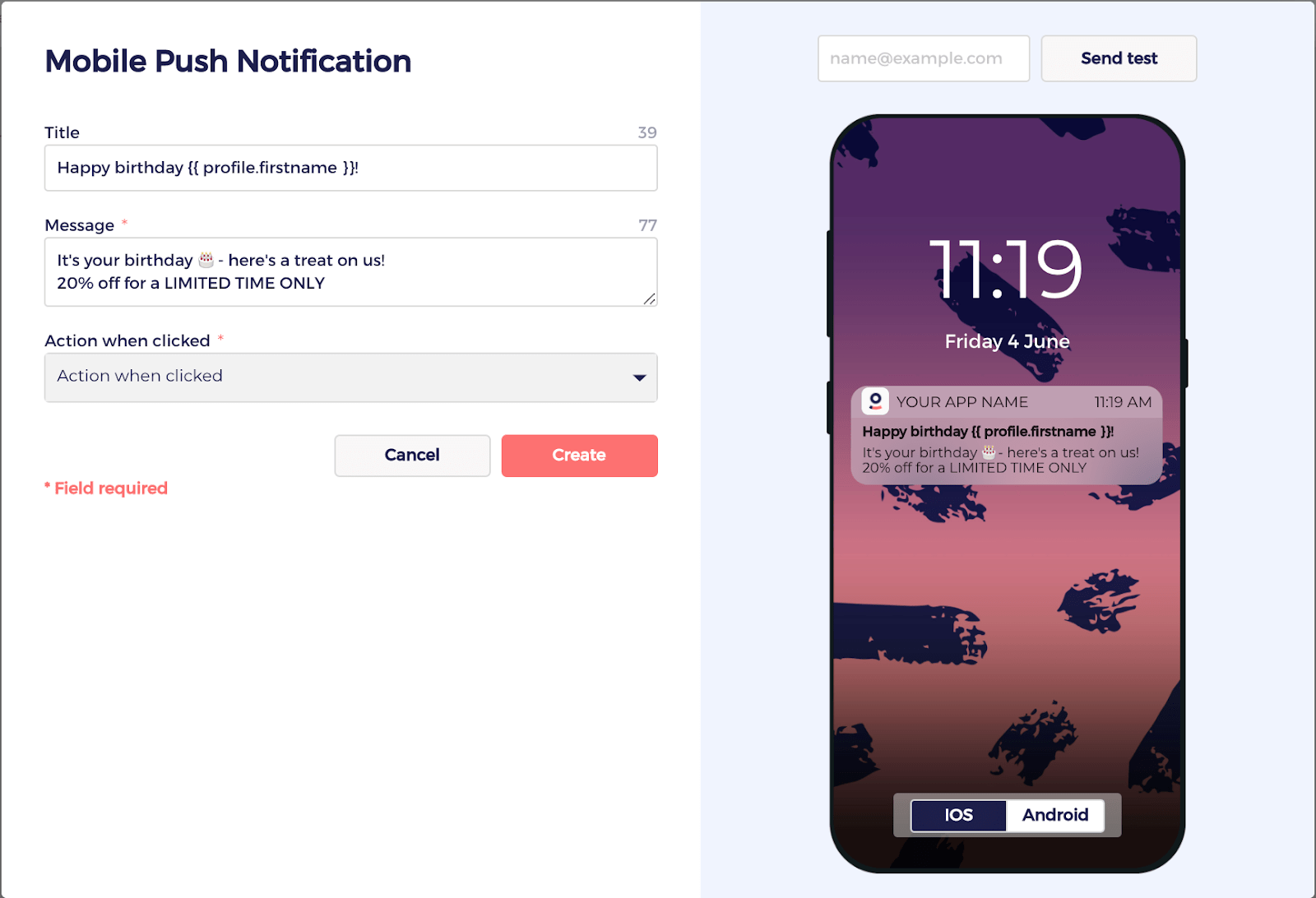 Setting up an automation campaign with Push notifications Ometria