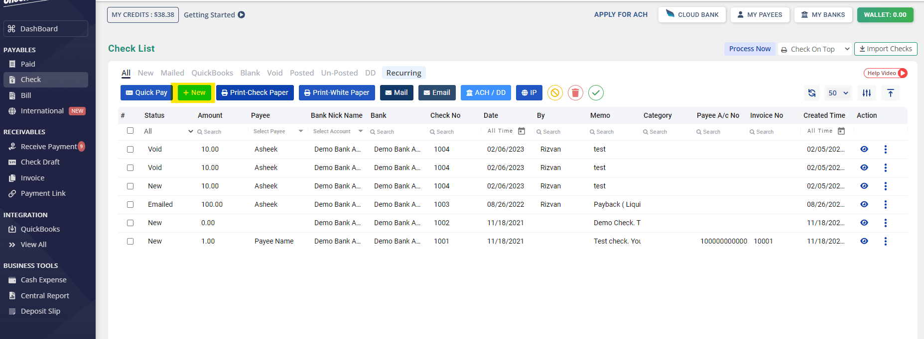 How to print blank check?