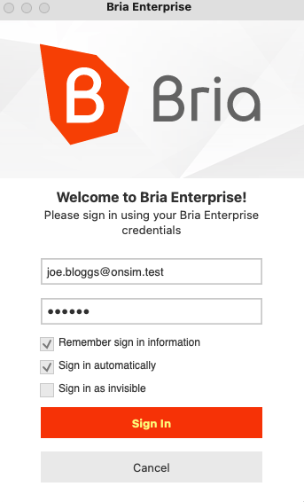 Bria Enterprise (For PC & MAC) – ONSIM