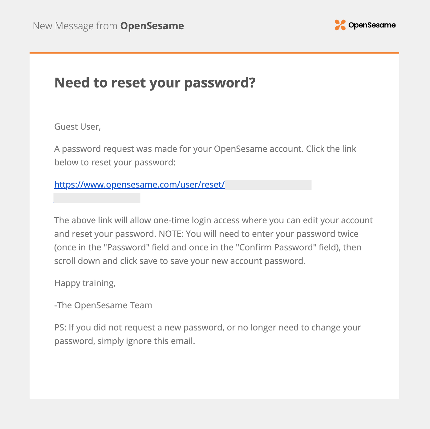 How do I reset my OpenSesame password? OpenSesame Support