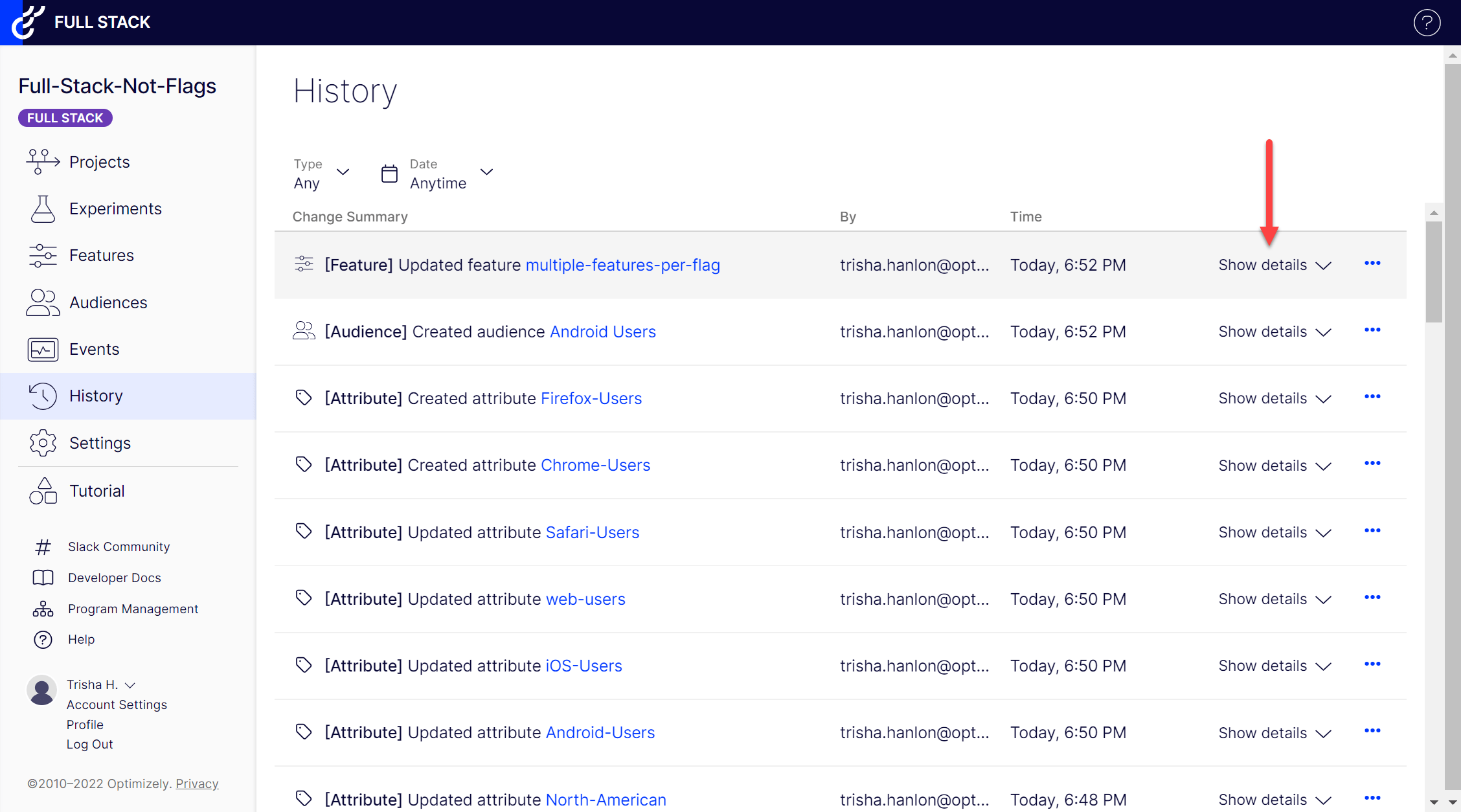 View change history Support Help Center