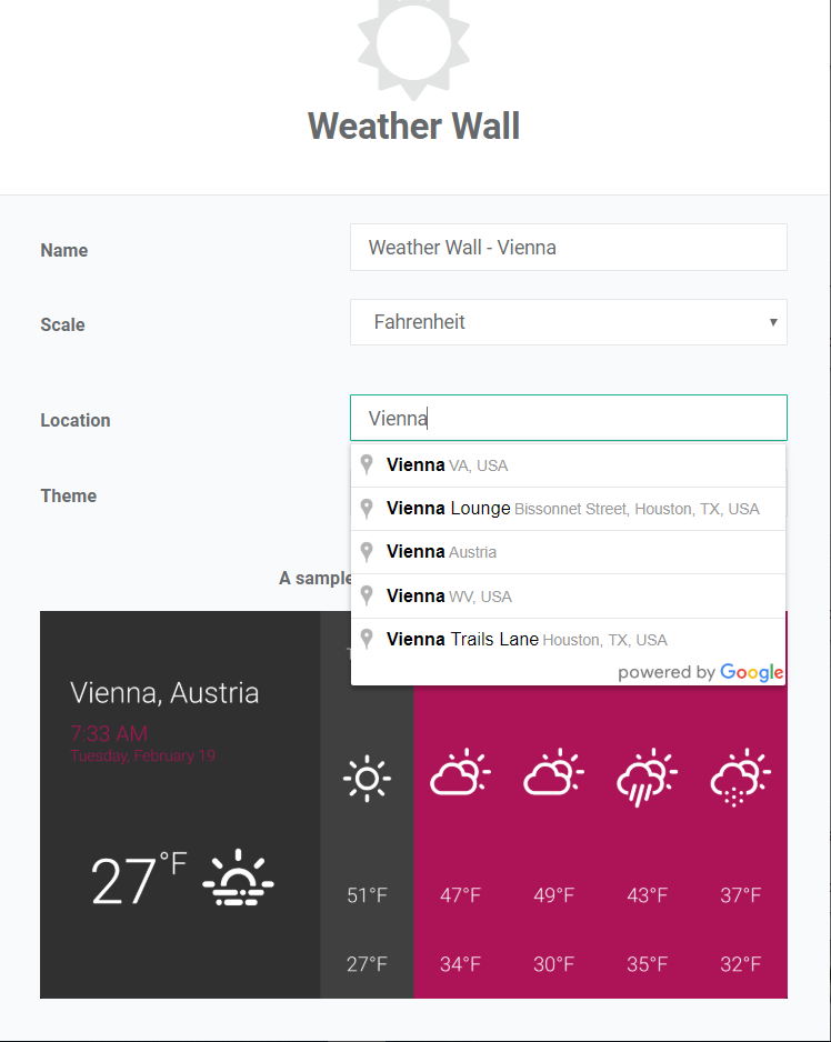 How to create and use Weather Wall OptiSigns