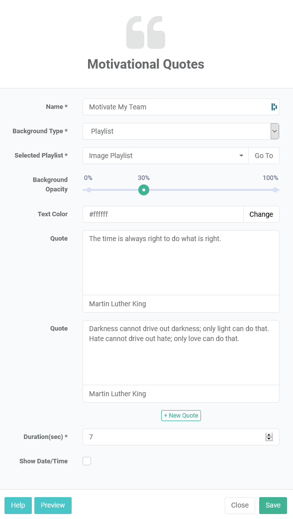 How to use the Motivational Quote App OptiSigns